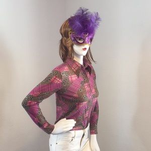 Vintage Ladies Top 60s Hippie Boho